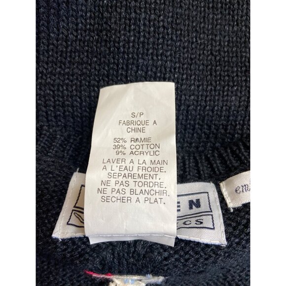 Vintage Jantzen Classics Sweater Vest S Embroidered Patchwork Knit Folkcore Y2K - Picture 4 of 6